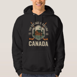 The Cottage is Calling Canada Funny Lover Valentin Hoodie