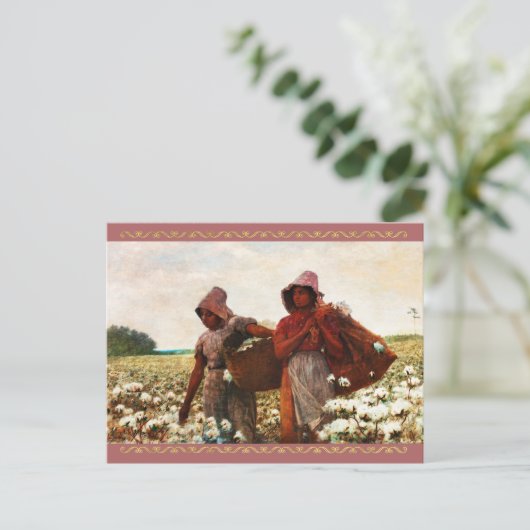 The Cotton Pickers von Winslow Homer Postkarte (Stehend Vorderseite)