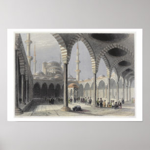 The Court of the Mosque of Sultan Achmet, Istanbul Poster