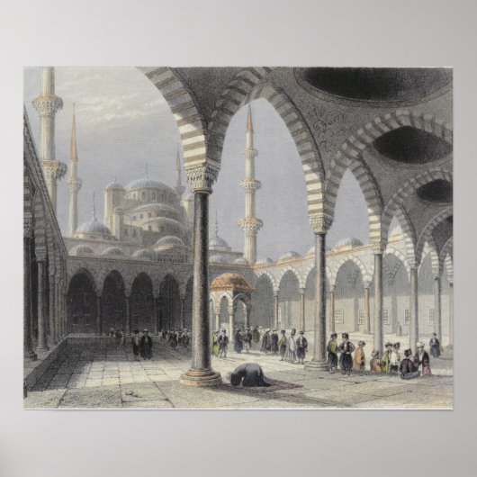 The Court of the Mosque of Sultan Achmet, Istanbul Poster (Vorne)