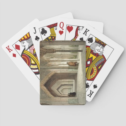 The Court Room of the Alhambra, Granada, 1853 Spielkarten (Rückseite)