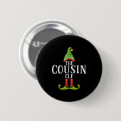 The Cousin Elf Funny Matching Pajama Xmas Button (Vorne & Hinten)