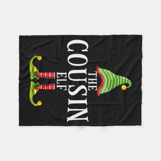 The Cousin Elf Funny Matching Pajama Xmas  Fleecedecke (Vorderseite (Horizontal))