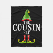 The Cousin Elf Funny Matching Pajama Xmas  Fleecedecke (Vorderseite)