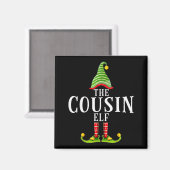 The Cousin Elf Funny Matching Pajama Xmas Magnet (Vorderseite/Rückseite)
