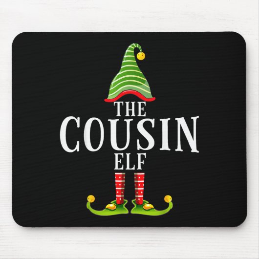 The Cousin Elf Funny Matching Pajama Xmas Mousepad (Vorne)