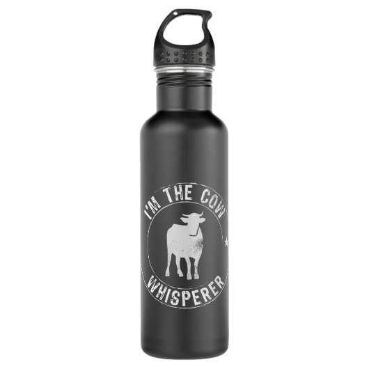 The Cow Whisperer - Farming Bauer Gift Edelstahlflasche (Vorderseite)