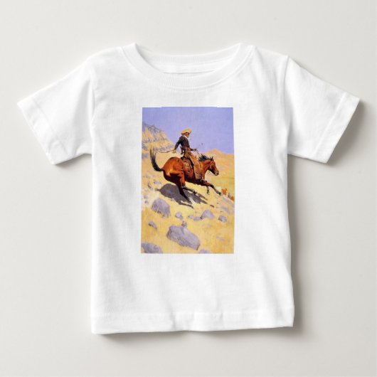 The Cowboy (von Frederic Remington) Baby T-shirt (Vorderseite)