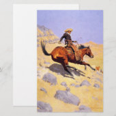 The Cowboy (von Frederic Remington) Briefpapier (Vorne/Hinten)