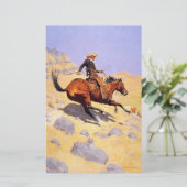 The Cowboy (von Frederic Remington) Briefpapier (Stehend Vorderseite)
