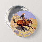 The Cowboy (von Frederic Remington) Button (Vorne & Hinten)