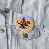 The Cowboy (von Frederic Remington) Button (Beispiel)