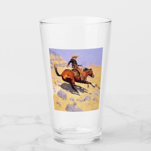 The Cowboy (von Frederic Remington) Glas (Vorderseite)