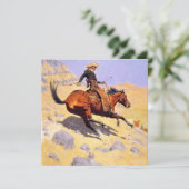 The Cowboy (von Frederic Remington) Karte (Stehend Vorderseite)