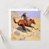 The Cowboy (von Frederic Remington) Karte (Vorderseite/Rückseite Beispiel)