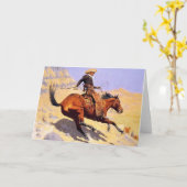 The Cowboy (von Frederic Remington) Karte (Gelbe Blume)