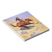 The Cowboy (von Frederic Remington) Notizblock (angewinkelt)