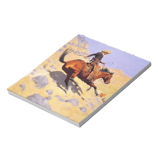 The Cowboy (von Frederic Remington) Notizblock (Rotiert)