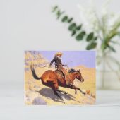 The Cowboy (von Frederic Remington) Postkarte (Stehend Vorderseite)