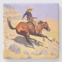 The Cowboy (von Frederic Remington) Steinuntersetzer
