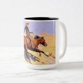 The Cowboy (von Frederic Remington) Zweifarbige Tasse (VorderseiteRechts)