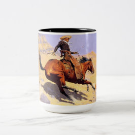 The Cowboy (von Frederic Remington) Zweifarbige Tasse