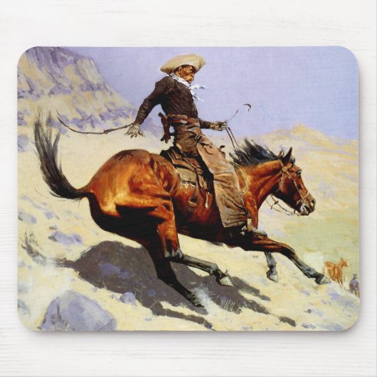 The Cowboy von Remington, Vintage Kavallerie Milit Mousepad (Vorne)