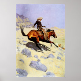The Cowboy von Remington, Vintage Kavallerie Milit Poster