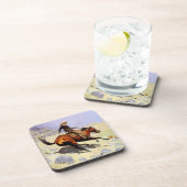 The Cowboy von Remington, Vintage Kavallerie Milit Untersetzer (Rechte Seite)