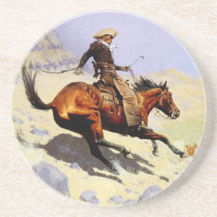 The Cowboy von Remington, Vintage Kavallerie Milit Untersetzer