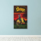 "The Cowboys" Stretchierte Canvas Print. Leinwanddruck (Insitu (Holzboden))