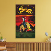 "The Cowboys" Stretchierte Canvas Print. Leinwanddruck (Insitu (Wohnzimmer))