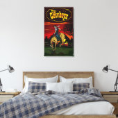 "The Cowboys" Stretchierte Canvas Print. Leinwanddruck (Insitu (Schlafzimmer))