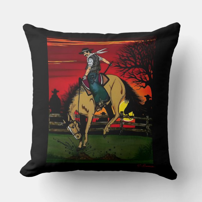 "The Cowboys" werfen Kissen Design. (Vorderseite)