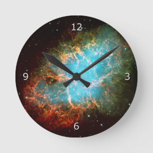 The Crab Nebula Runde Wanduhr