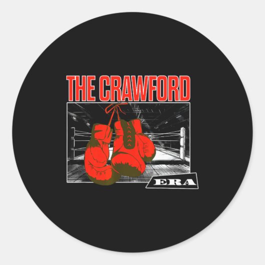 The Crawford Era Funny Boxing Trendy Men Women Runder Aufkleber (Vorderseite)