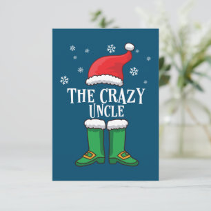 The Crazy Onkel - Matching Family Christmas Elf Dankeskarte