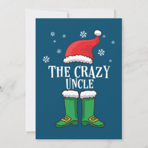 The Crazy Onkel - Matching Family Christmas Elf Feiertagskarte