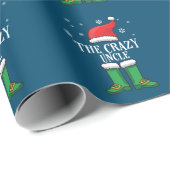 The Crazy Onkel - Matching Family Christmas Elf Geschenkpapier (Rolleneckpunkt)