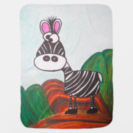 The Crazy zebra baby blanket Babydecke
