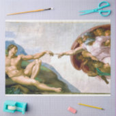 The Creation of Adam, Michelangelo, 1508-1512 Seidenpapier (Basteln)
