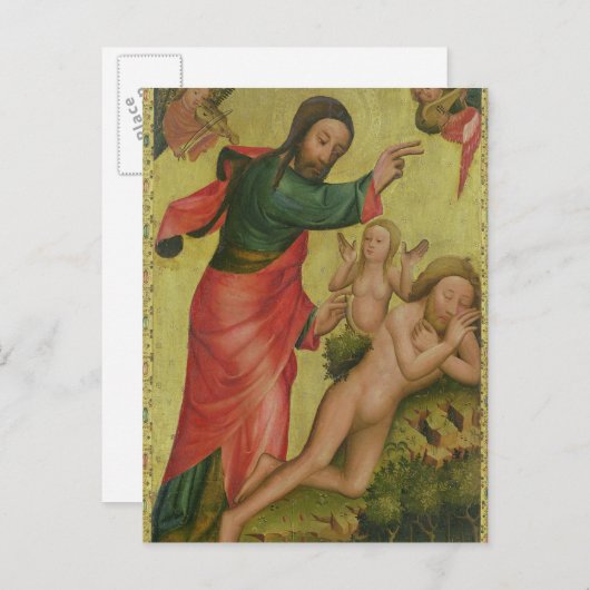 The Creation of Eve, a panel from Grabower Postkarte (Vorne/Hinten)