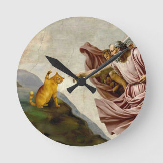 The Creation of Purrfection Runde Wanduhr
