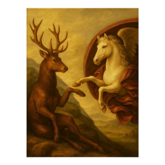 The Creation - Pegasus and Deer - Masterpiece Poster (Vorderseite)