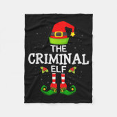 The Criminal Elf Christmas Family Matching Pajama  Fleecedecke (Vorderseite)