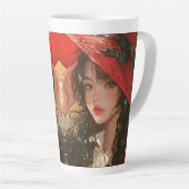 The Crimson Hour : Red Hat Girl Latte Tasse (Rechte Ecke)