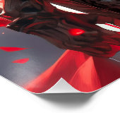 The Crimson Knight | Anime Warrior Princess Art Poster (Ecke)