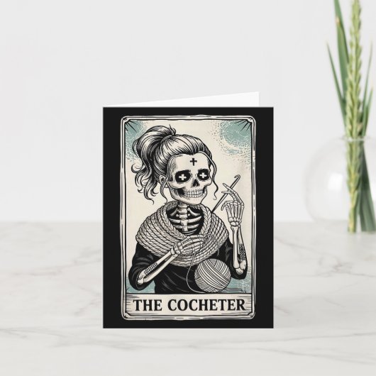 The Crocheter Tarot Card Funny Yarn Design Karte (Vorderseite)