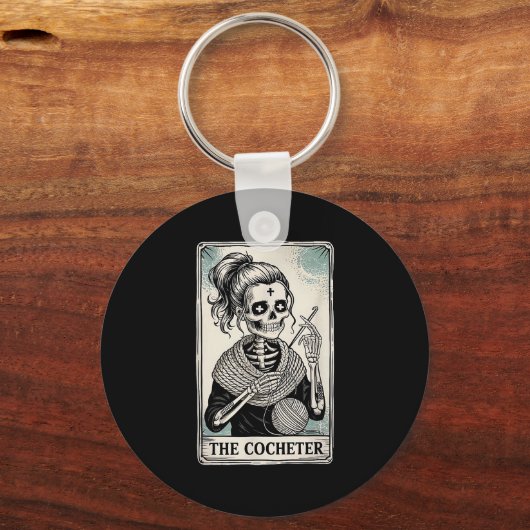 The Crocheter Tarot Card Funny Yarn Design Schlüsselanhänger (Vorderseite)