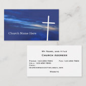 The Cross at Evening Sky religious Visitenkarte (Vorne/Hinten)